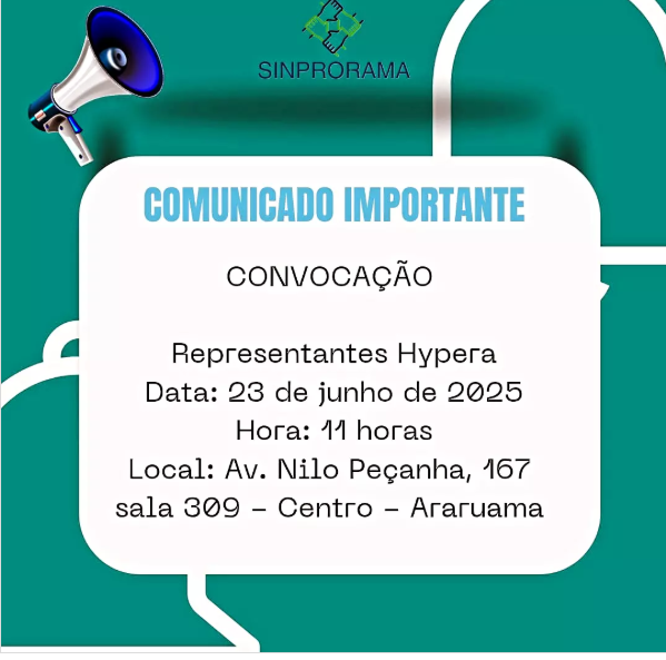 No momento, você está visualizando Convocação – Representantes Hypera
